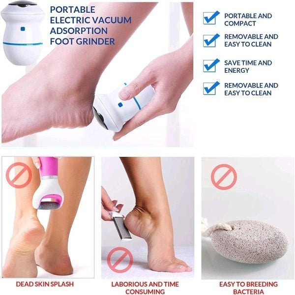 Electric Pedicure Callus Remover - Battery and USB Operated